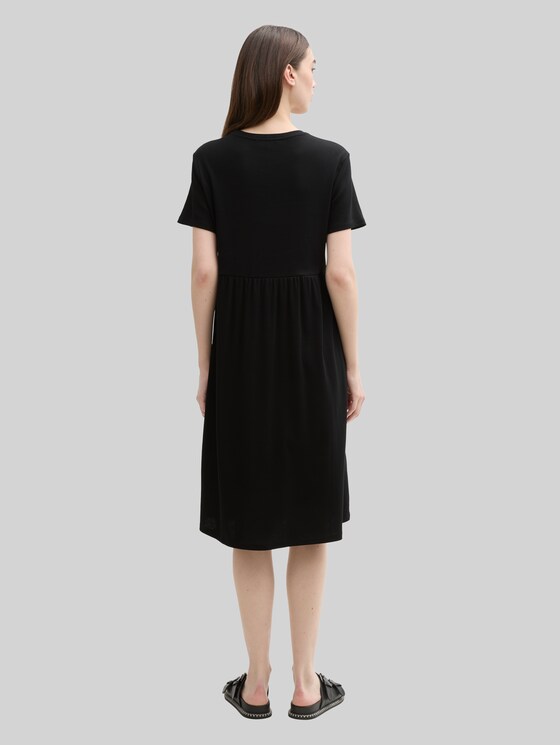 Jersey midi dress - deep black