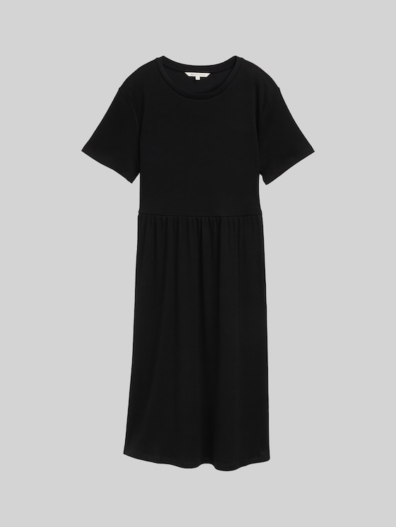 Jersey midi dress - deep black