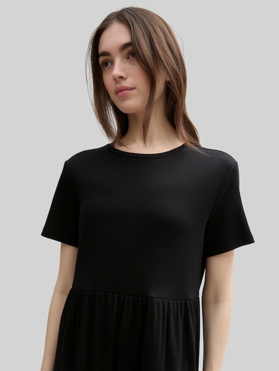 Jersey midi dress - deep black