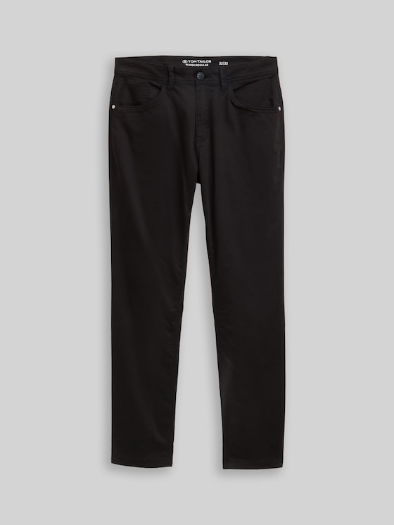 TTJOSH Regular Slim Trousers - Black