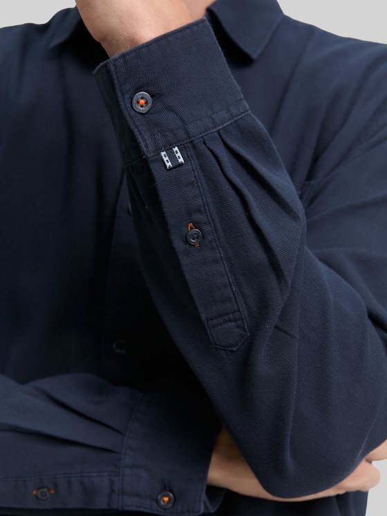Regular-fit cotton shirt - sky captain blue