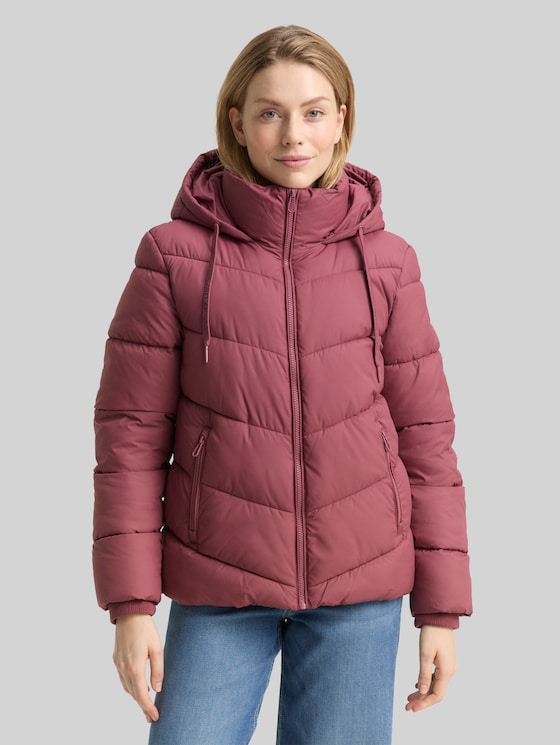 Puffer jacket with hood - Deeply Mauve