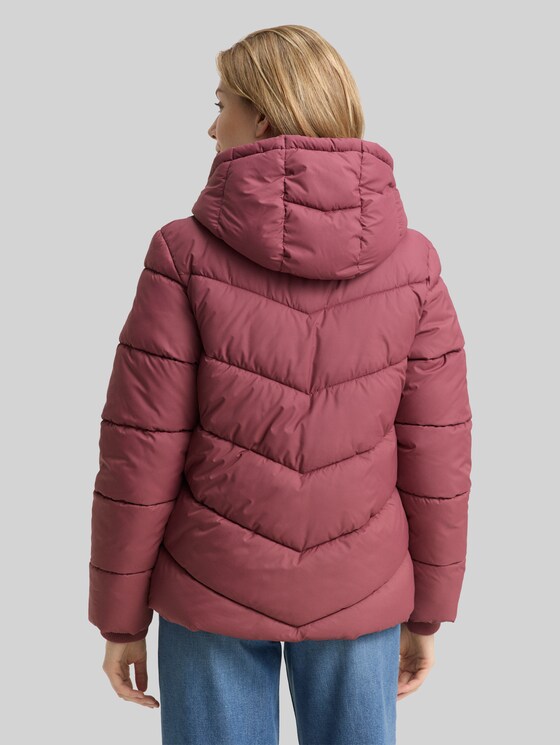 Puffer jacket with hood - Deeply Mauve