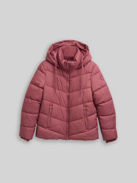 Puffer jacket with hood - Deeply Mauve