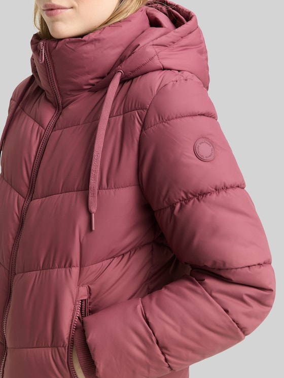 Puffer jacket with hood - Deeply Mauve