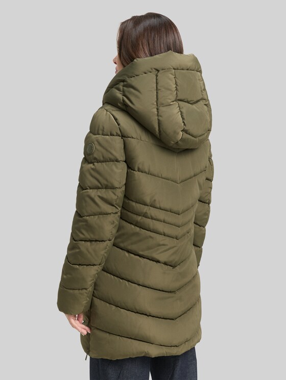 Puffer coat in a 2-in-1 look - jungle soil green