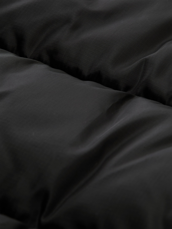 Puffer coat with hood - deep black