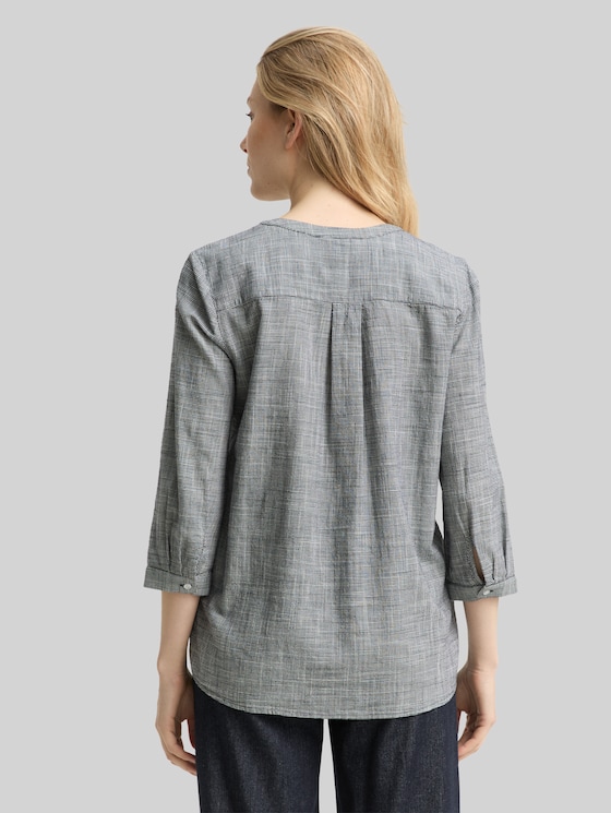 Cotton blouse - midnight navy blue