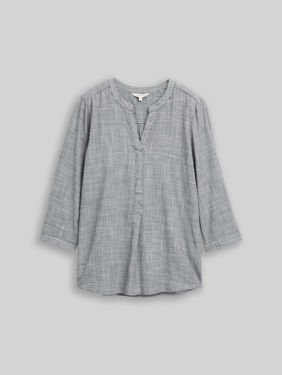 Cotton blouse - midnight navy blue
