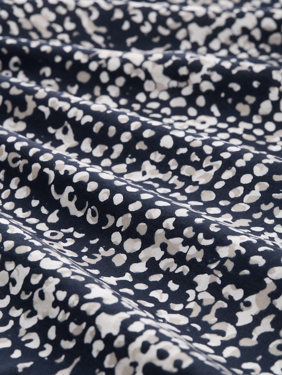 Shirt blouse with pattern - navy abstract dot design
