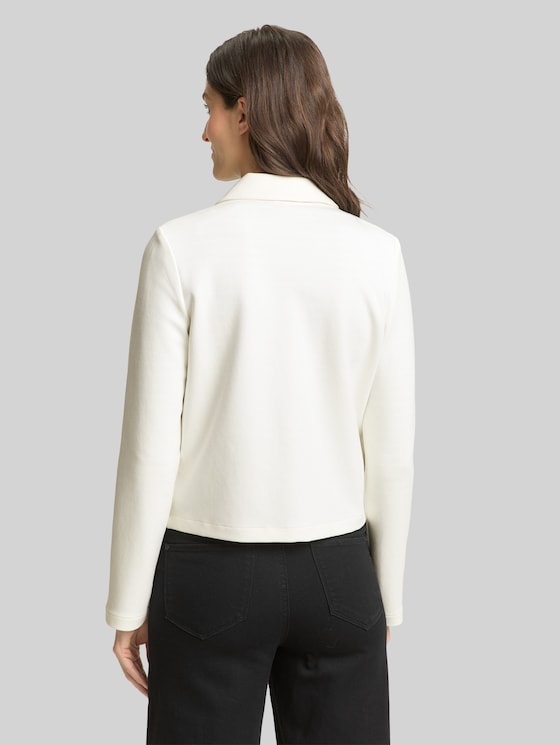 Regular-fit jacket with zip - Whisper White