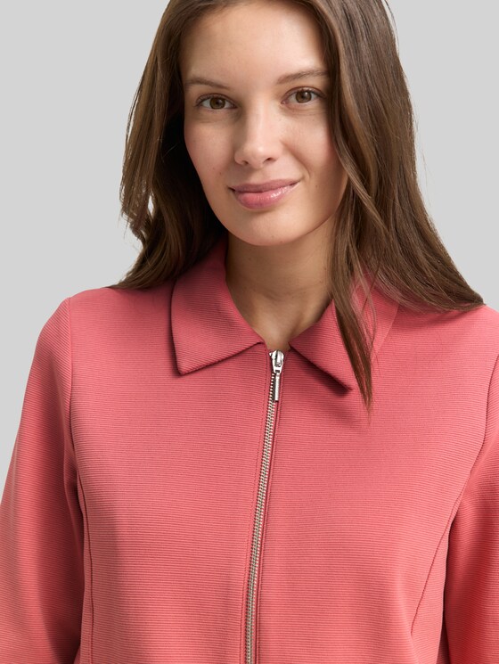 Regular-fit jacket with zip - cozy pink