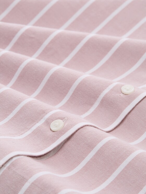 Boxy fit shirt blouse with striped pattern - dusty rose white stripe