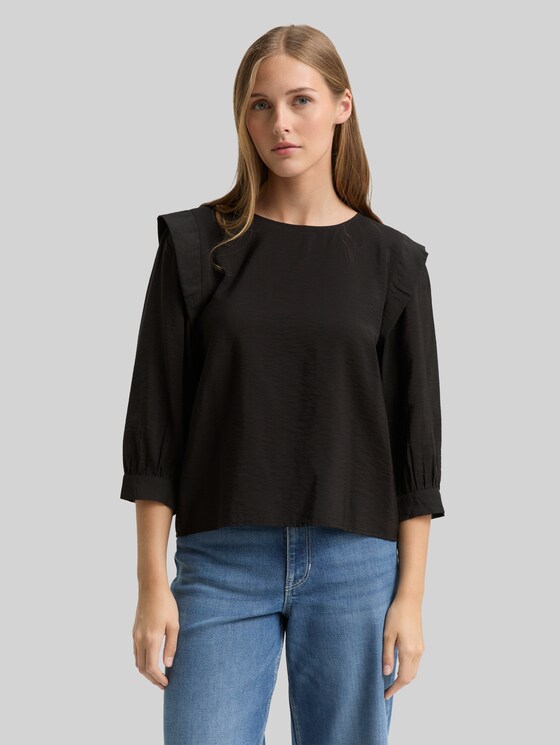Loose fit blouse - deep black