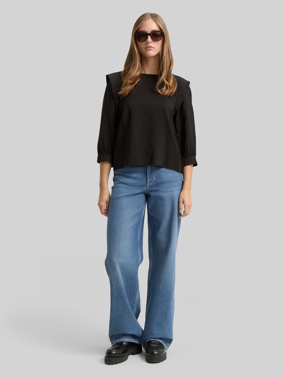 Loose fit blouse - deep black