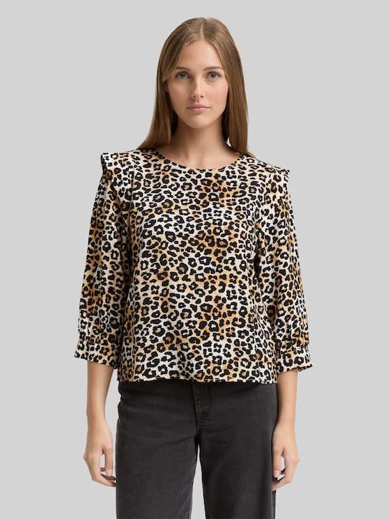 Loose fit blouse - leo print