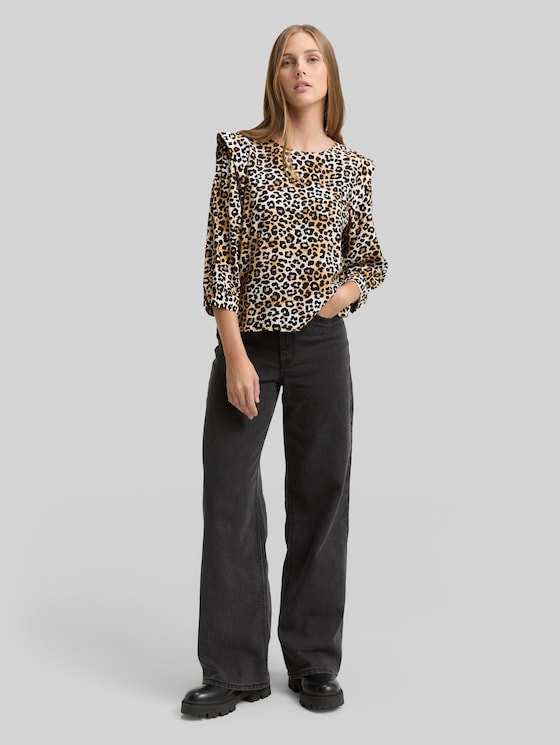 Loose fit blouse - leo print