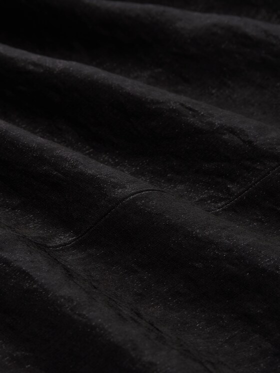 Loose fit blouse with satin look - deep black