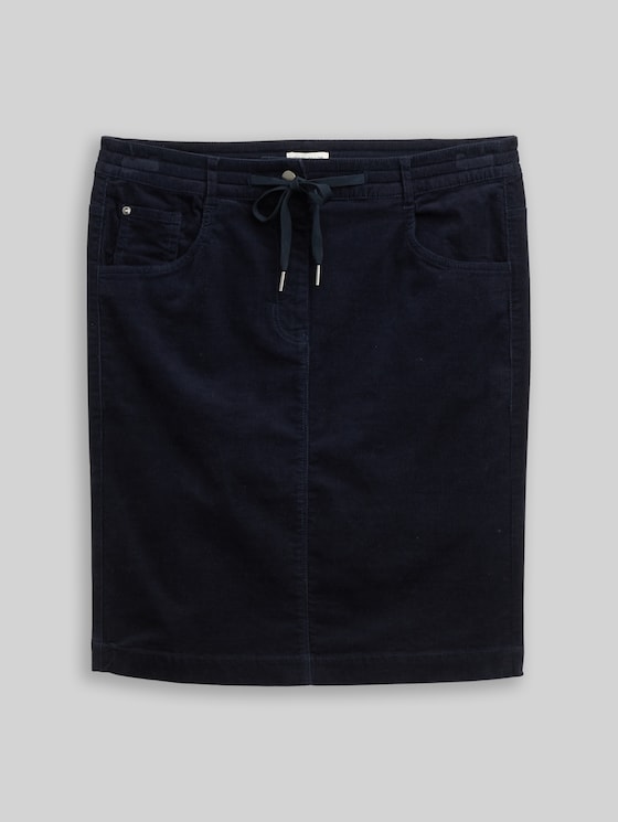Corduroy skirt with drawstring - Lunar Eclipse
