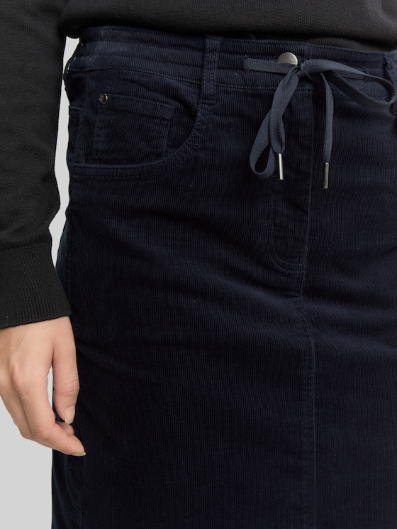 Corduroy skirt with drawstring - Lunar Eclipse