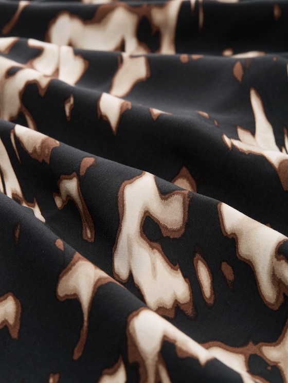 Wrap dress with pattern - blurry animal design