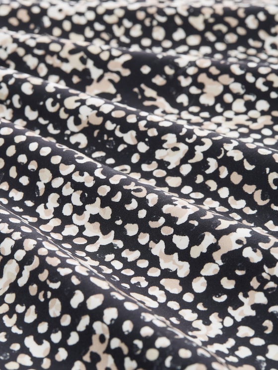 Dress with pattern - navy abstract dot design