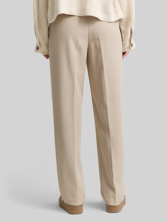 Loose straight trousers - soft taupe grey