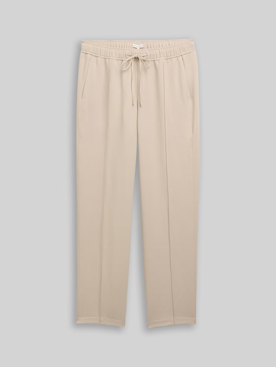 Loose straight trousers - soft taupe grey