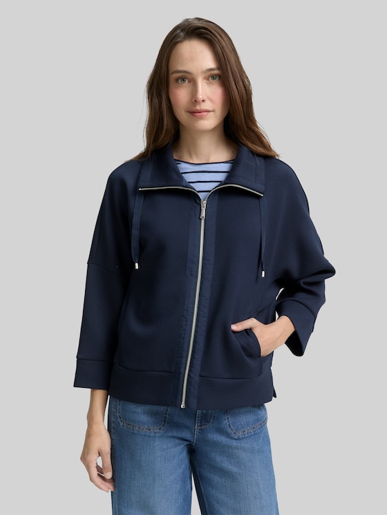 Boxy-fit scuba sweatshirt - sky captain blue