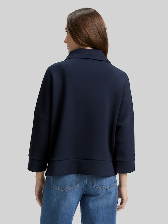 Boxy-fit scuba sweatshirt - sky captain blue