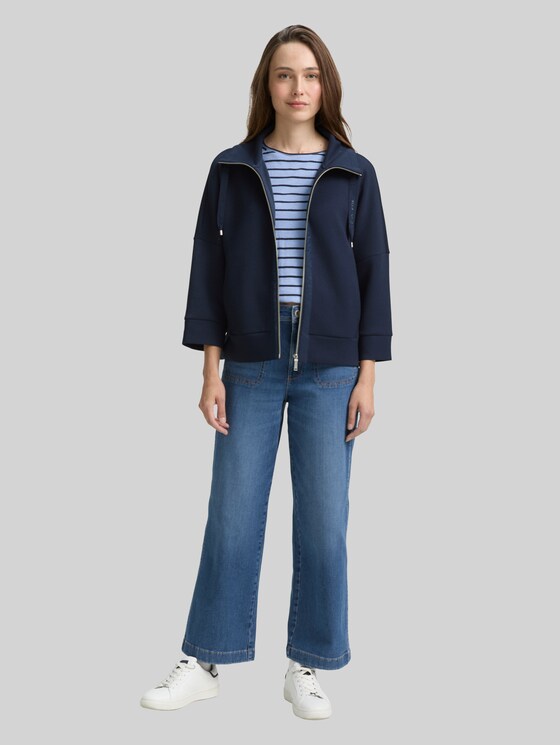 Boxy-fit scuba sweatshirt - sky captain blue