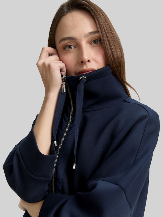 Boxy-fit scuba sweatshirt - sky captain blue