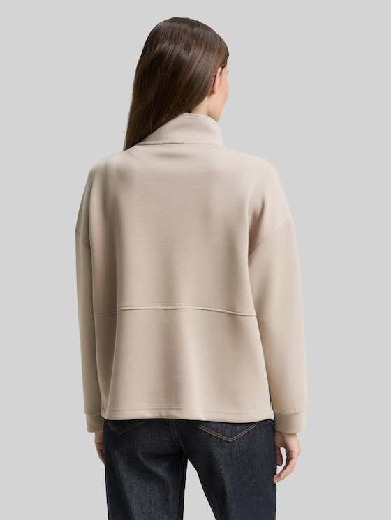 Scuba Troyer Sweatshirt - soft taupe grey