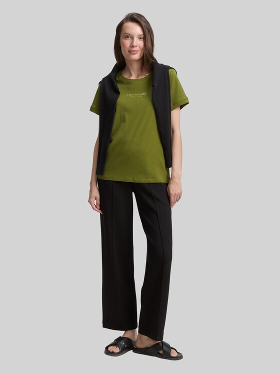 T-shirt with logo print - deep ivy green