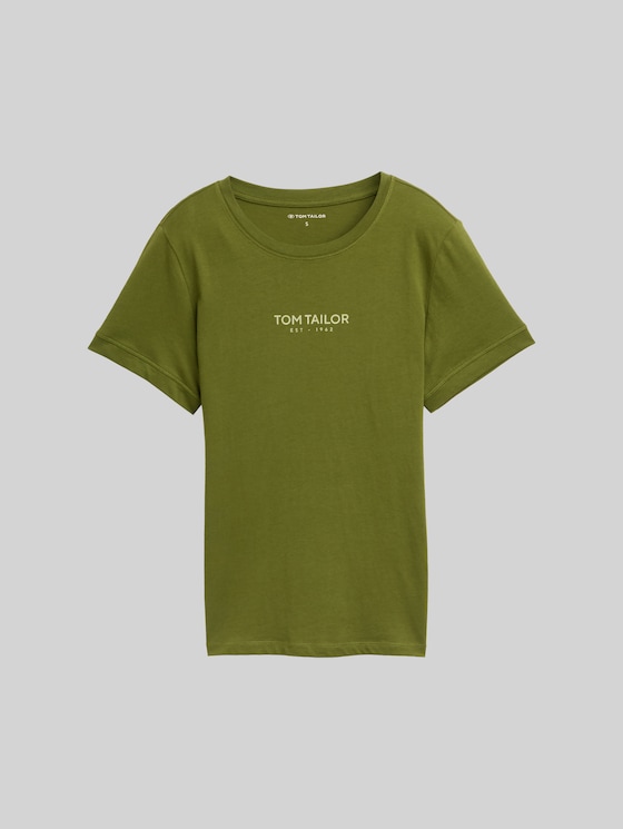 T-shirt with logo print - deep ivy green