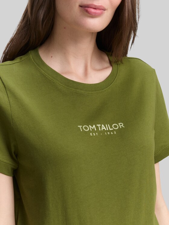 T-shirt with logo print - deep ivy green