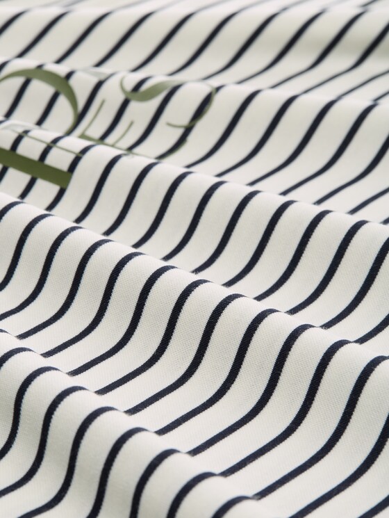 Striped T-shirt - offwhite navy tee stripe