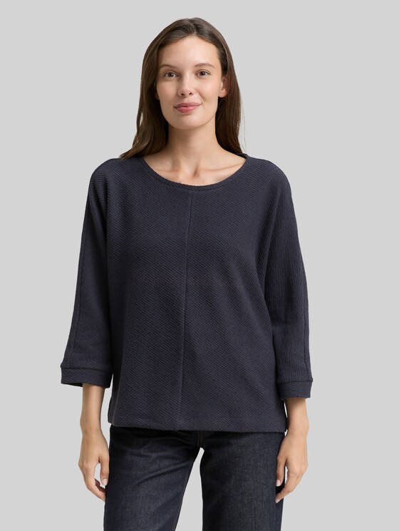 Loose fit long sleeve shirt with batwing sleeves - Lunar Eclipse