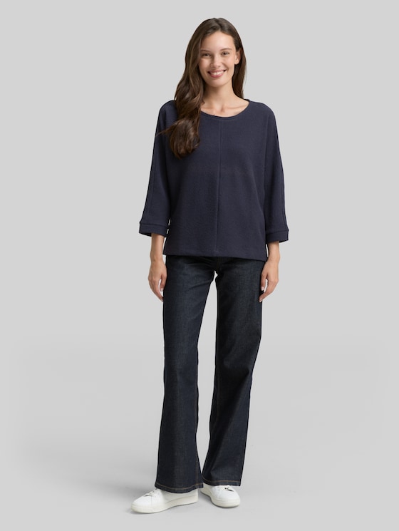 Loose fit long sleeve shirt with batwing sleeves - Lunar Eclipse