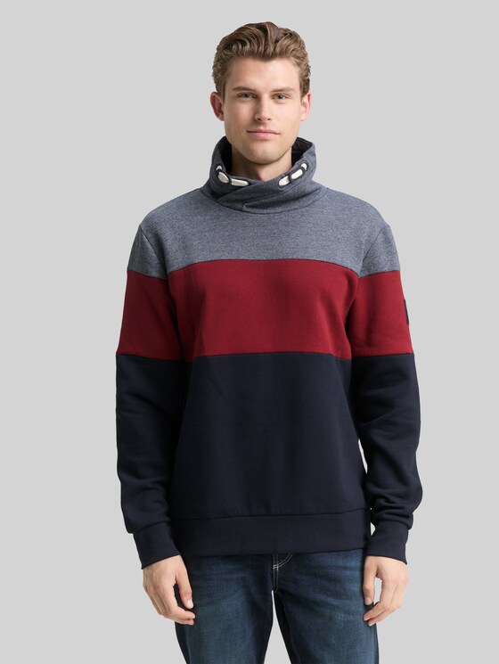 Snood Colour-block sweatshirt - Cabarnet Bordeaux Red
