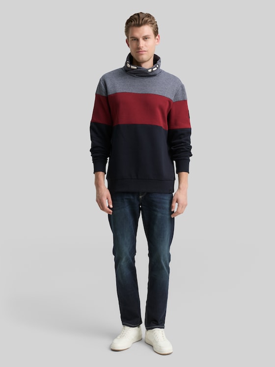 Snood Colour-block sweatshirt - Cabarnet Bordeaux Red