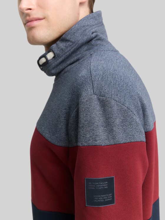 Snood Colour-block sweatshirt - Cabarnet Bordeaux Red