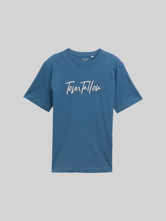 T-shirt with logo print - real teal blue