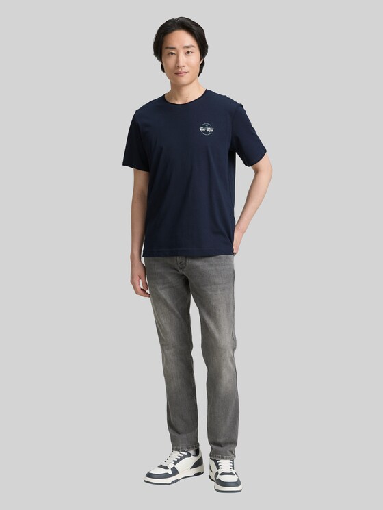 Printed T-shirt - sky captain blue