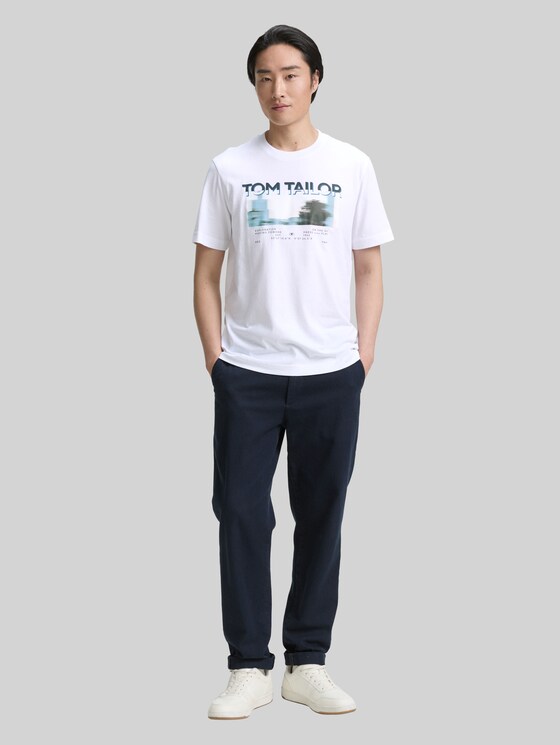 T-shirt with a photo print - White