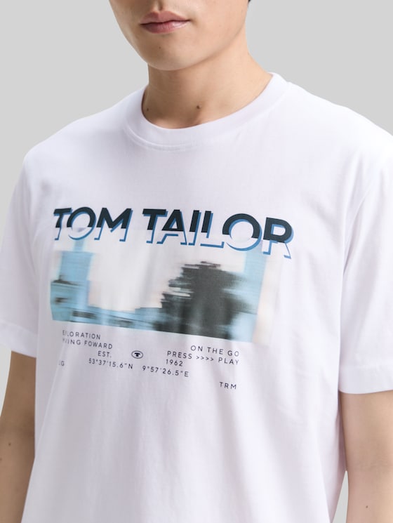 T-shirt with a photo print - White