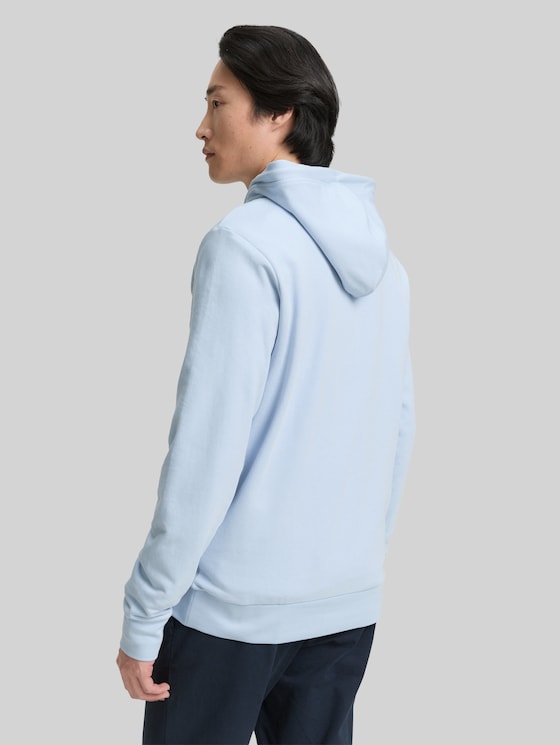 Hoodie sweatshirt with logo print - Light Metal Blue
