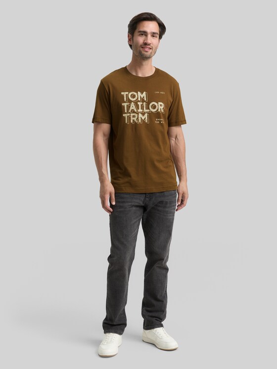 Printed T-shirt - dark palm