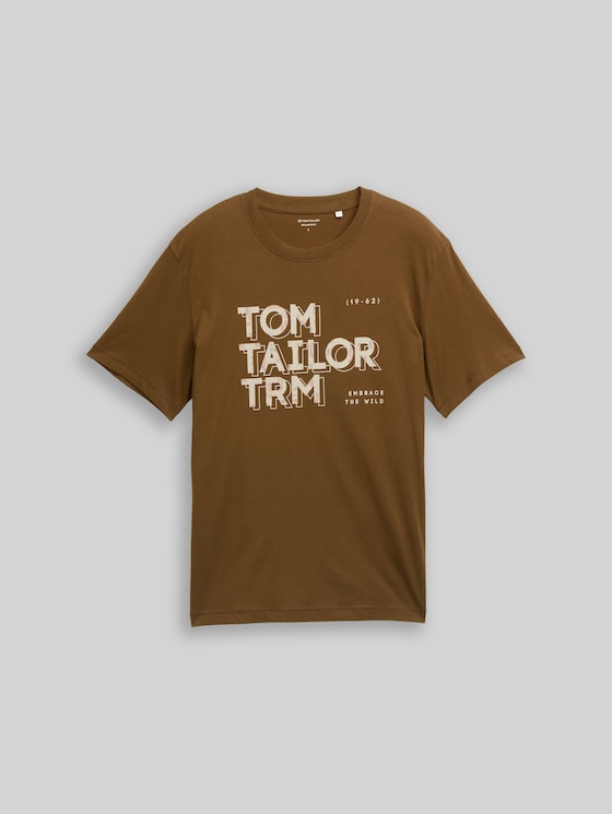 Printed T-shirt - dark palm