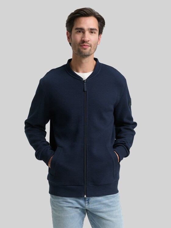 Cotton bomber jacket - sky captain blue